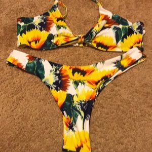 Cheeky Bikini- Sunflowers- Never worn